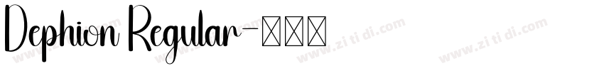Dephion Regular字体转换